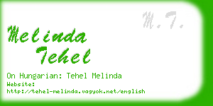 melinda tehel business card